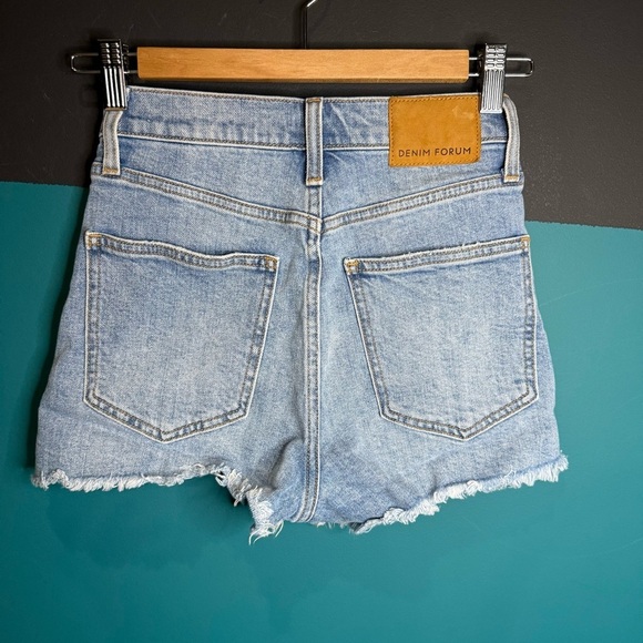 Denim Forum Blue High-Waisted the 50’s Arlo Shorts - Picture 6 of 11
